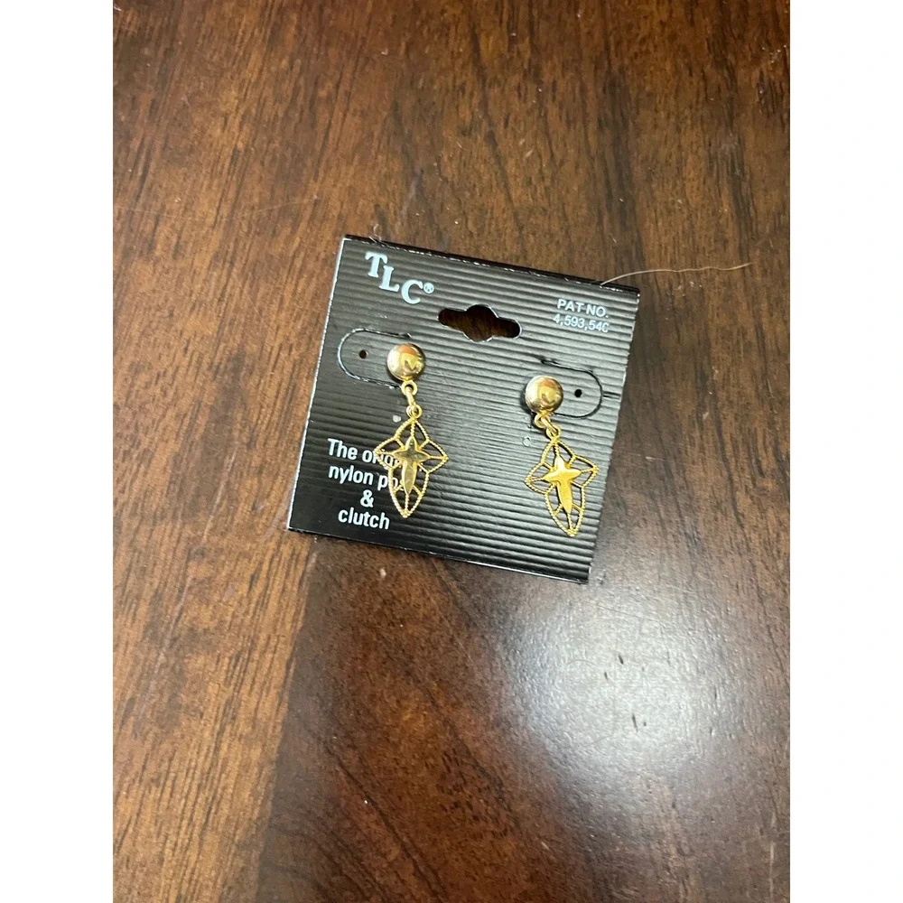 TLC Nylon Post Earring Lot 6 Pairs Hypoallergenic Cross Angel Dolphin Glass Bead